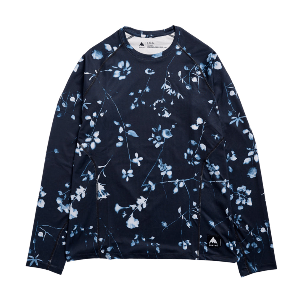 Synthetic Midweight Base Layer Crew - Cyanotype Floral