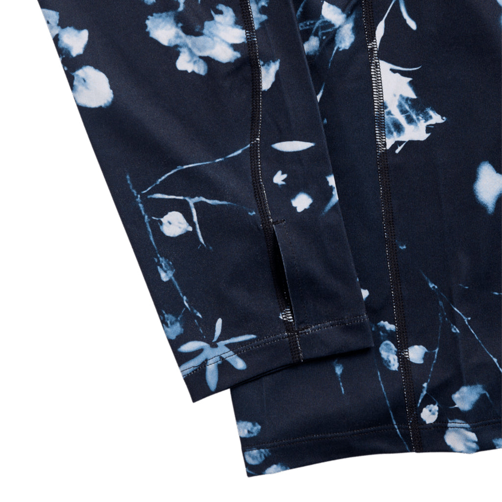 Synthetic Midweight Base Layer Crew - Cyanotype Floral