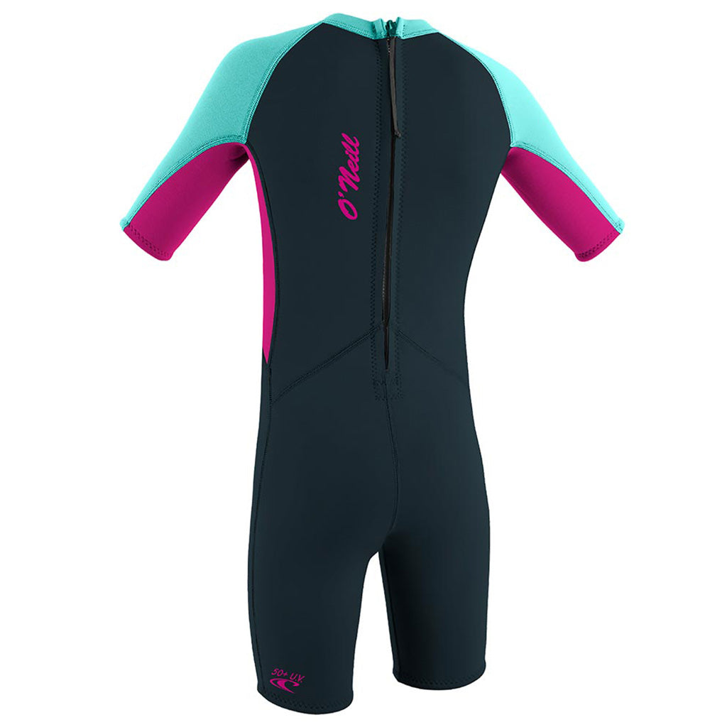 Toddler Reactor-2 2mm Back Zip S/S Spring - Girls