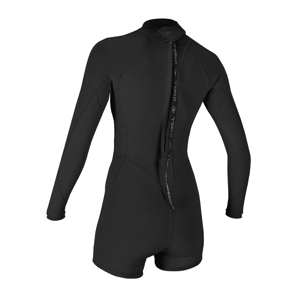 Wms Bahia 2/1 Back Zip L/S Spring - Black/Black/Black