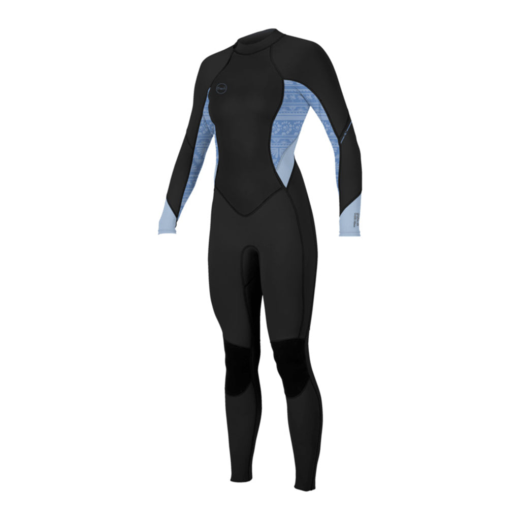 Wms Bahia 3/2 Back Zip Full - Black/Surfabstract/Chambrayblu