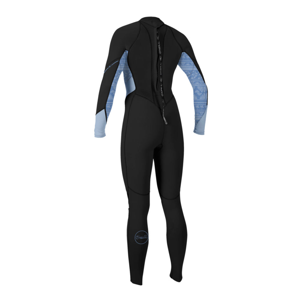Wms Bahia 3/2 Back Zip Full - Black/Surfabstract/Chambrayblu