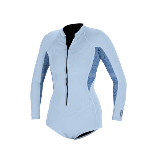 Wms Bahia 2/1 Front Zip L/S Short Spring - Chmbyblu/Surfabstract/Chmbyblu