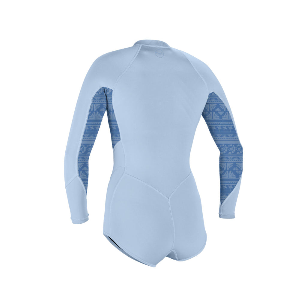 Wms Bahia 2/1 Front Zip L/S Short Spring - Chmbyblu/Surfabstract/Chmbyblu