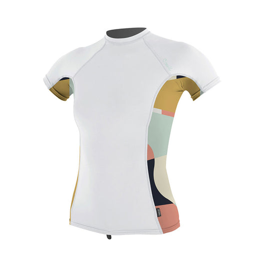 Wms Side Print S/S Rash Guard
