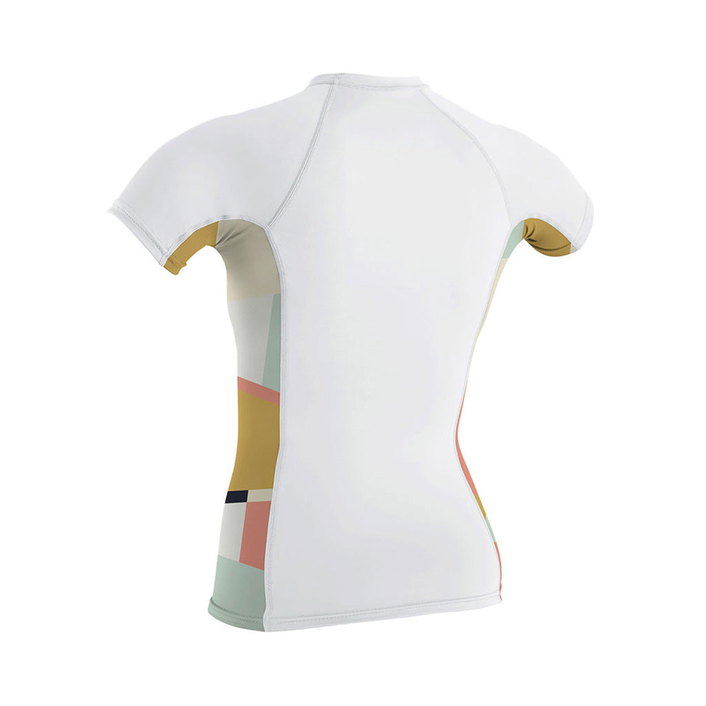 Wms Side Print S/S Rash Guard