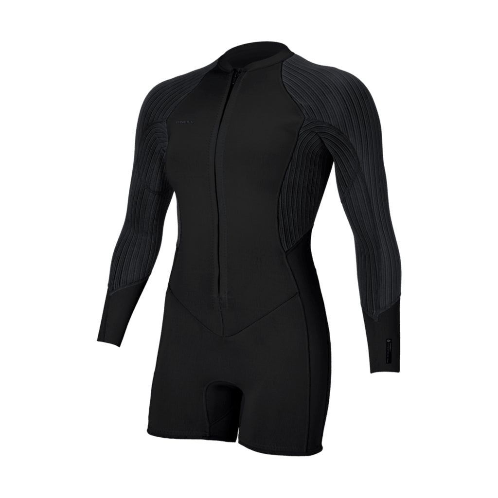 Wms Hyperfreak 2/1.5 Front Zip L/S Spring - Black/Black