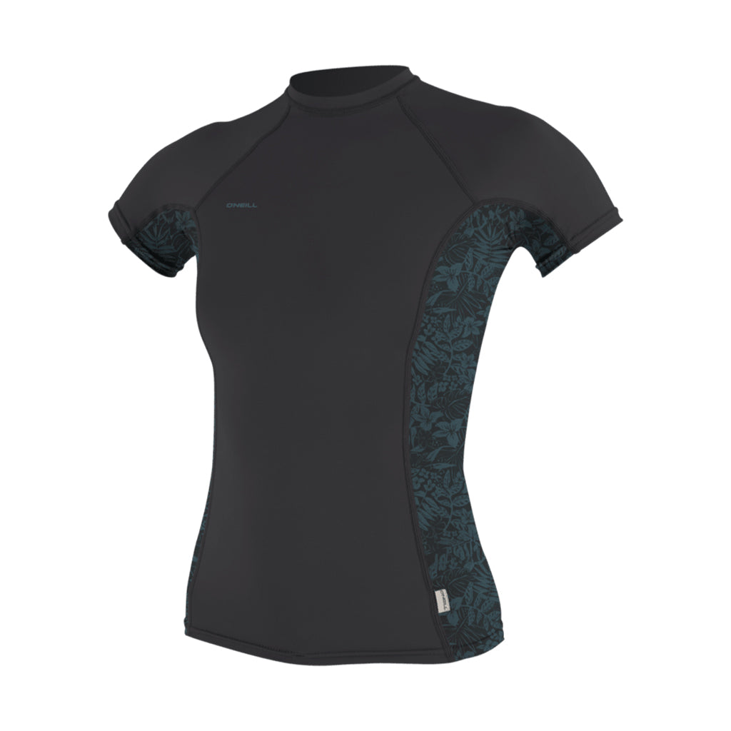 Wms Hyperfreak Skins S/S Rash Guard - Temperedsteel/Shadedislandsky