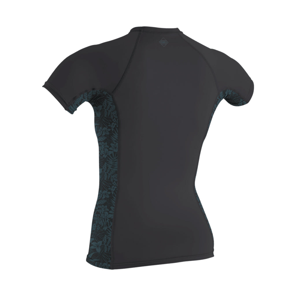 Wms Hyperfreak Skins S/S Rash Guard - Temperedsteel/Shadedislandsky