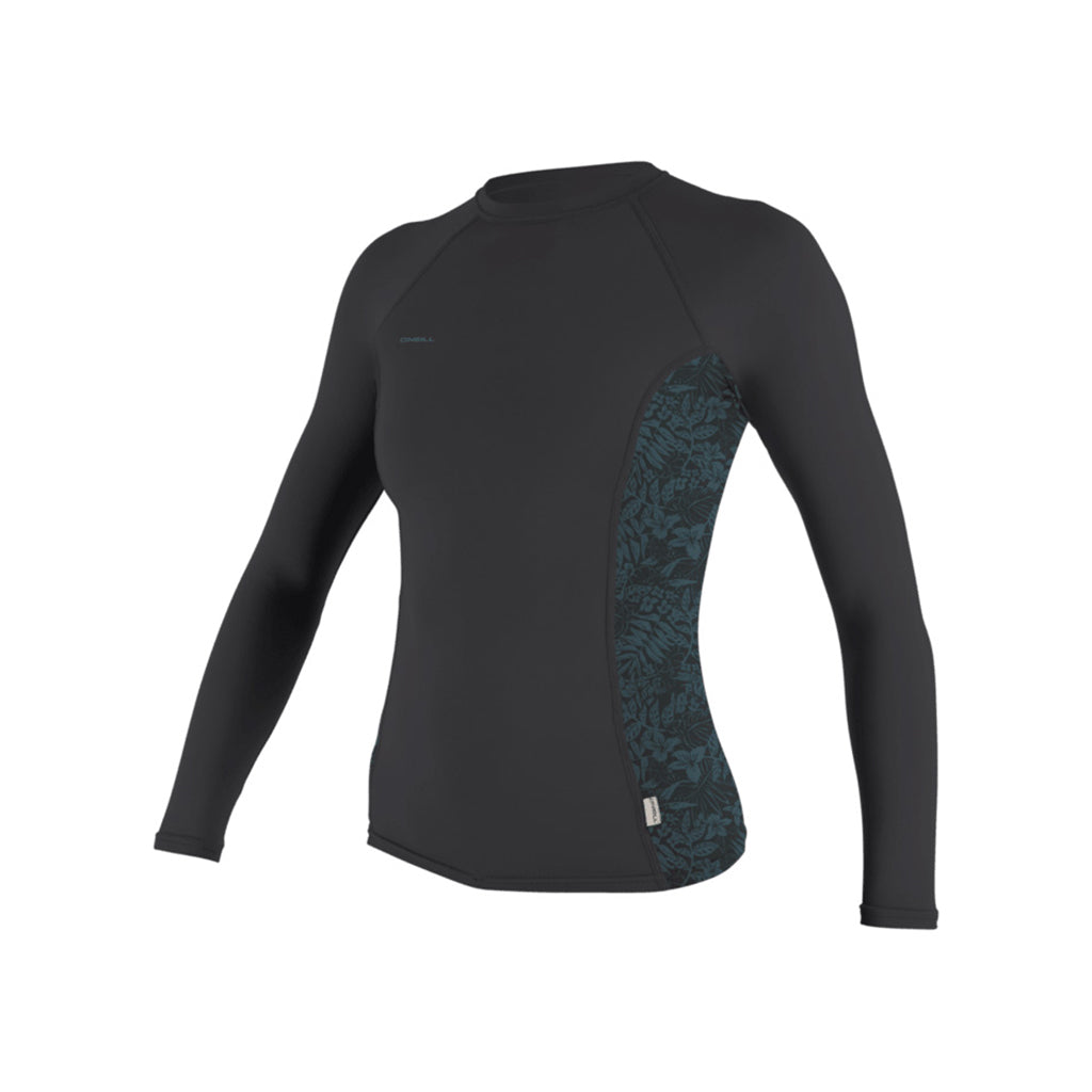 Wms Hyperfreak Skins L/S Rash Guard - Temperedsteel/Shadedislandsky