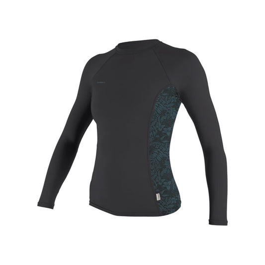 Wms Hyperfreak Skins L/S Rash Guard - Temperedsteel/Shadedislandsky