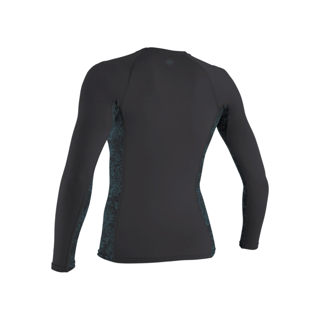 Wms Hyperfreak Skins L/S Rash Guard - Temperedsteel/Shadedislandsky