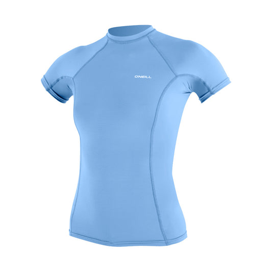 Wms Basic Skins S/S Rash Guard - Azurine