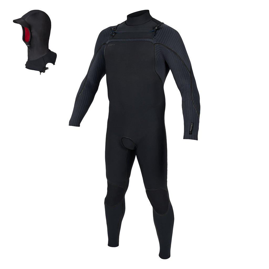Mutant 4/3+ Chest Zip Full w/Hood - Blk/Blk